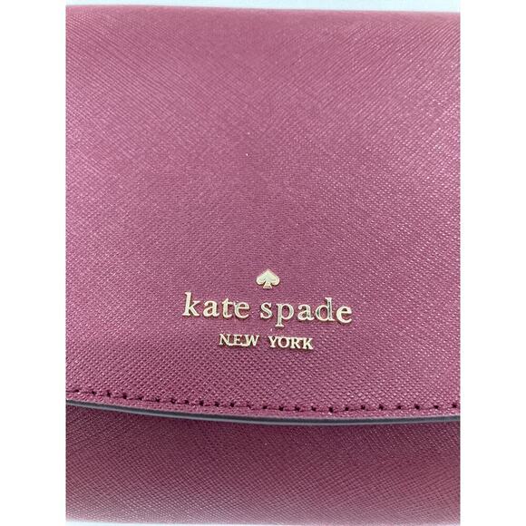 KATE SPADE, SMALL WINE SAFFIANO LEATHER CROSSBODY BAG - Picture 5 of 9